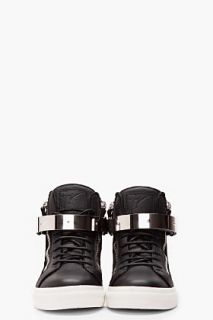 Giuseppe Zanotti Black Leather London Sneakers for men