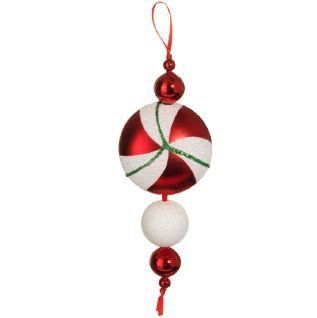 6 Red Peppermint Drop Ornament