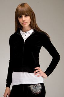 Juicy Couture  Butterfly Black Velour Zip Hoodie for women