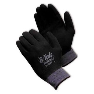 Pip 34 876 Coated Gloves, M, Black/Gray, 9 In. L, PR