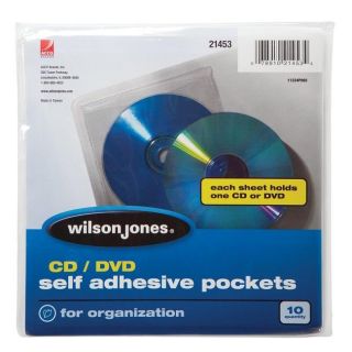 Wilson Jones Specialty 100 pc CD/DVD Self Adhesive Pockets Today $35