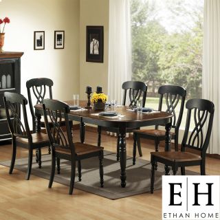 ETHAN HOME Mackenzie 7 piece Country Black Dining Set Today $1,074.34