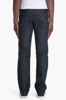 Levis 501 Straight Dark Blue Jeans for men