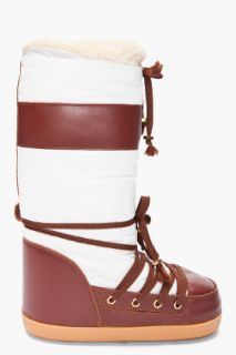 Marc By Marc Jacobs Brick Red And White Padded Expedition Boots for women