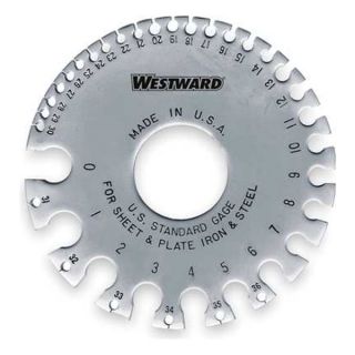 Westward 2YNJ8 Wire Gage, Ferrous, 0 36