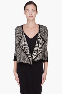 See by Chloé Charcoal Cropped Knit Cardigan for women