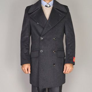 Mantoni Mens Wool/Cashmere Blend Double breasted Coat