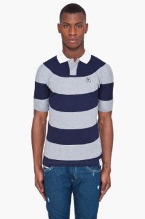 G Star Charcoal Striped Construction Polo for men