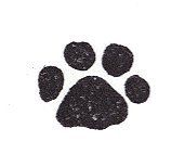 Dog Rubber Stamp   Small Paw Print Arts, Crafts & Sewing