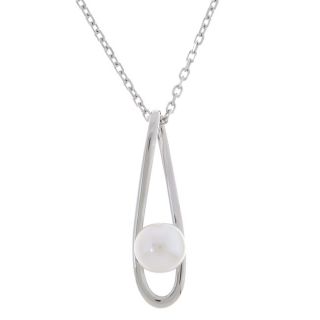 Sterling Silver Cultured Pearl Drop Necklace (5.5 mm) Today $25.99 4