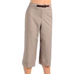 Stanzino Womens Short Belted Khaki Pants