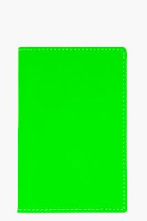 Comme Des Garçons Wallets Neon Green Super Cardholder for men