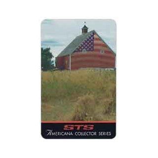Collectible Phone Card 30m Red Barn Painted With American Flag Design