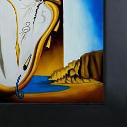 Salvador Dali Soft Watch at the Moment of Explosion Framed Canvas