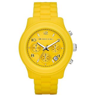 Michael Kors Womens Yellow Silicone Watch
