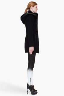 Mackage Black Hooded Sunski Overcoat for women