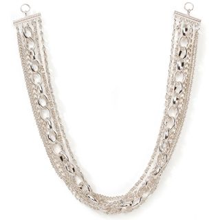 Styled by Tori Spelling (TM) Multi Chain Necklace Bottom Silver 1/Pkg