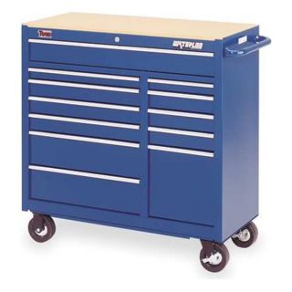 Waterloo TRX4112BU Tool Cart, 12 Dr, 41 1/4 In, Blue