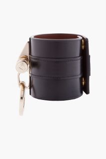 Givenchy Black Leather Obsedia Cuff for women