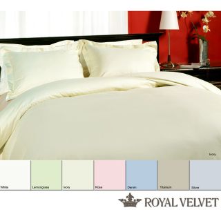 Royal Velvet 315 Thread Count King size Sateen Duvet Cover Set