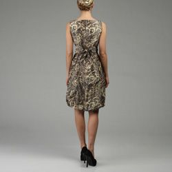 Lafayette 148 Womens Blurred Leopard Print Dress