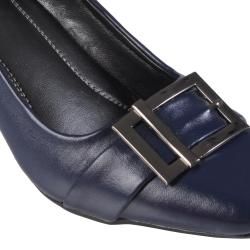 Journee Collection Womens CARY 11 Faux Leather Buckle Detail Loafer