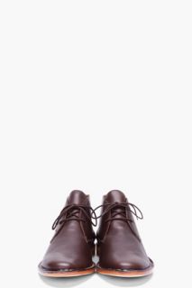 Shipley & Halmos Dark Brown Leather Max Desert Boots for men