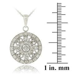 Icz Stonez Sterling Silver Cubic Zirconia Medallion Necklace