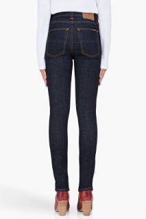 Nudie Jeans Navy High Kai Organic Twill Jeans for women
