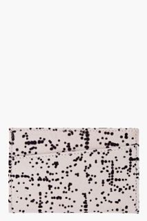 Neil Barrett Cream Speckled Suede Cardholder for men