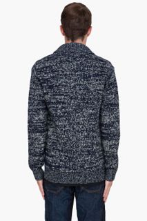 Paul Smith Jeans Navy Wool Zip Sweater for men