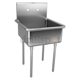 Just Manufacturing NSFB 124 2 Single Compartment Sink, 27 In L