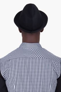 Comme Des Garçons Shirt Black Tonal Flannel Hat for men