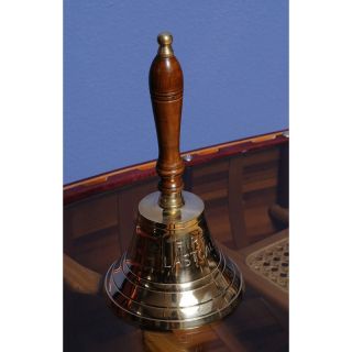 Old Modern Handicrafts Fire Last Call Brass Hand Bell Today $38.42