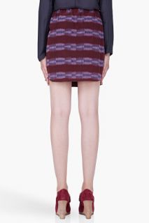 See by Chloé Burgundy Silk Drawstring Skirt for women