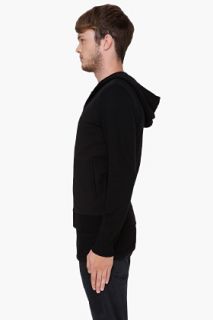 Theory Black Ragnar Cashwool Hoodie for men