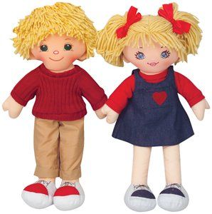Multicultural Caucasian Girl Rag Doll Toys & Games