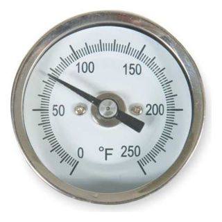 Approved Vendor 1NFW6 Bimetal Thermom, 2 In Dial, 0 to 250F