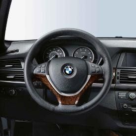 BMW Wood Steering Wheel Cover  Burr Walnut   X5 SAV 2007 2012  