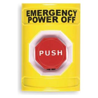 Safety Technology International SS 2209PO Push Button Switch, Yellow