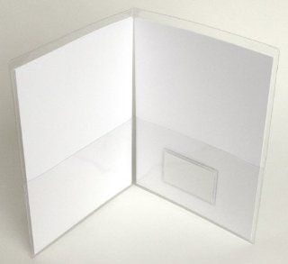 StoreSMART   Clear Vinyl Plastic Letter Size Folder with 2