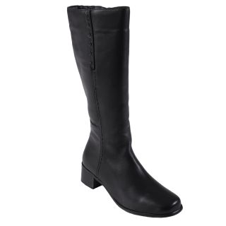 Oxford & Finch Womens Rope Stitched Genuine Leather Mid calf Boots