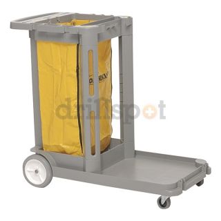 Continental 182GY Janitor Cart, 43 In x 30 In x 38 In, Gray