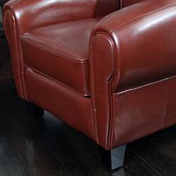 Finley Tan Bonded Leather Club Chair