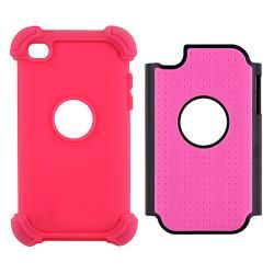 Pink/ Black Hybrid Armor Case for Apple iPod touch 4th Generation