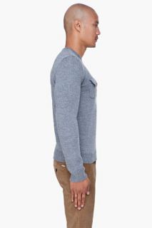 Dsquared2 Grey Wool Pocket Sweater for men