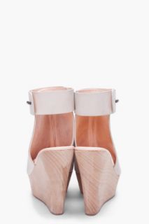 Woman By Common Projects Cream Open Back Wedges for women