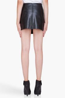 R13 Black Leather Miniskirt for women