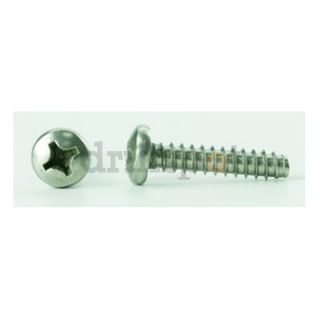 DrillSpot 0173933 1 #2 32 x 5/16" Slotted Pan Head Sheet Metal Screw Type B, 18 8 Stainless Steel, Pack of 100