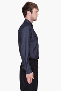 Yves Saint Laurent Dark Indigo Buttondown Shirt for men